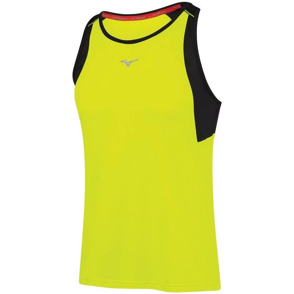 Panske Tank Top Mizuno Singlet Alpha Vent Žlté/Čierne Vypredaj JCAB26598